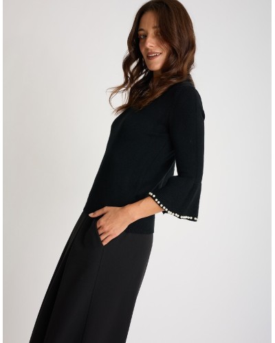 Maglione Perline Manica