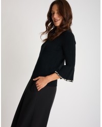Maglione Perline Manica