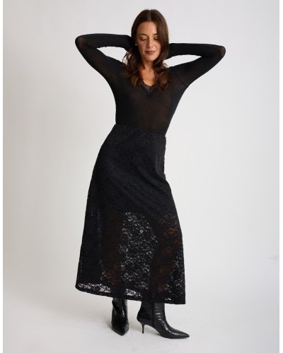 Gonna Pizzo Floccato
