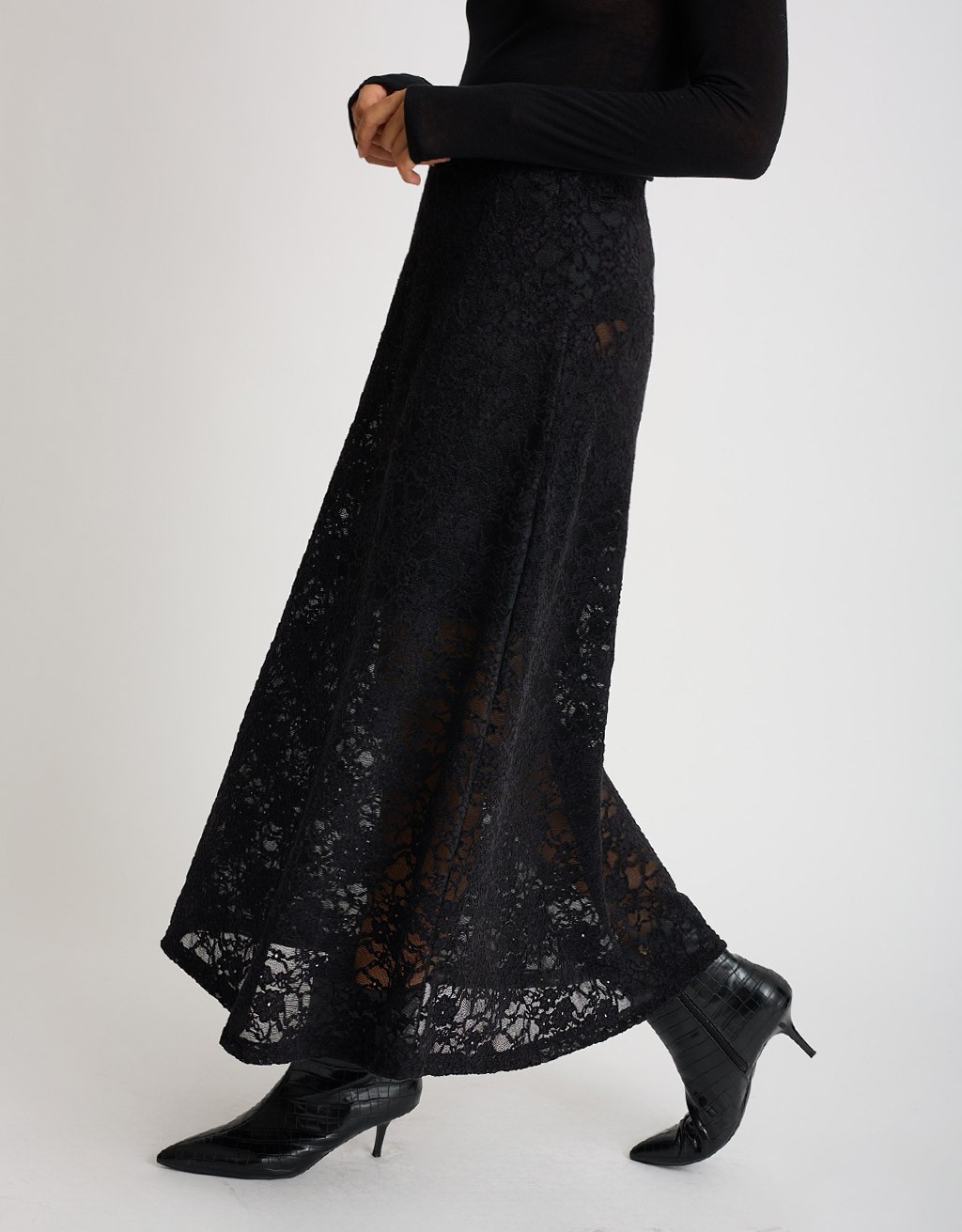 Gonna Pizzo Floccato