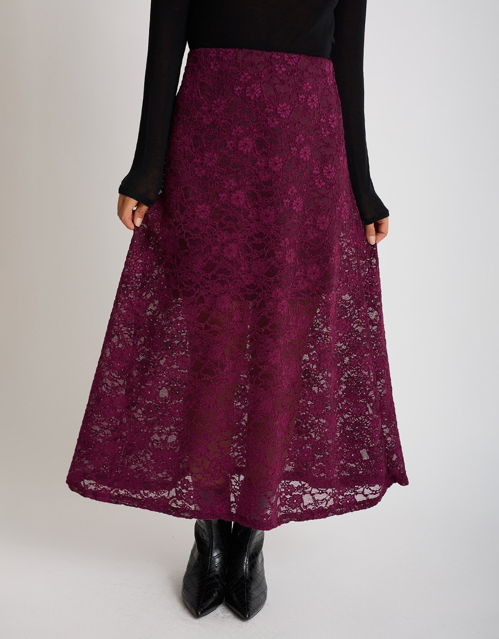 Gonna Pizzo Floccato