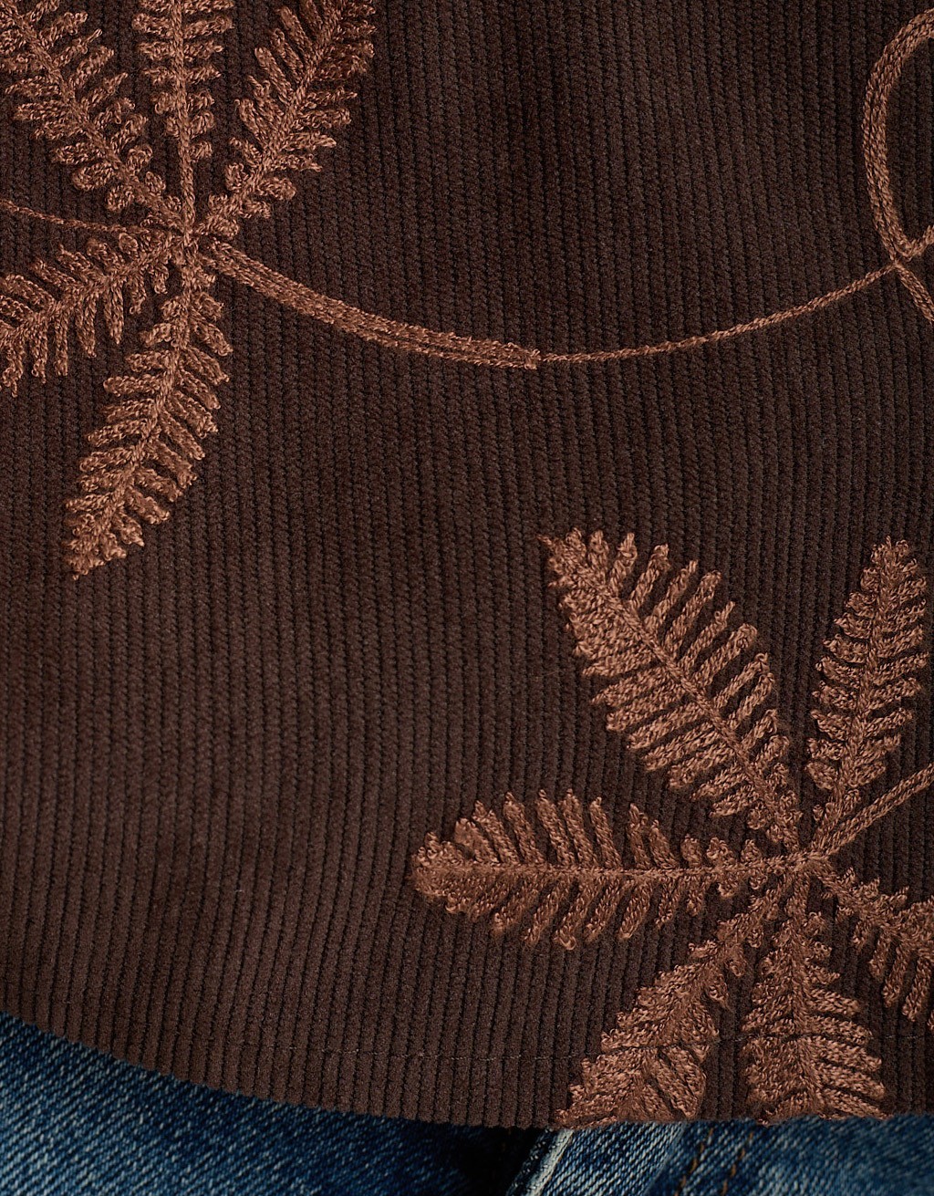 Giacca Camicia Velluto Ricamo Manica Bombata