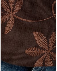 Giacca Camicia Velluto Ricamo Manica Bombata