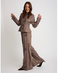 Completo Gessato Ricamo Paillettes
