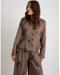 Completo Gessato Ricamo Paillettes