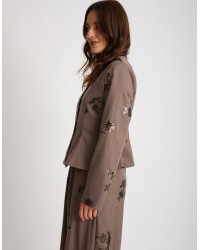 Completo Gessato Ricamo Paillettes
