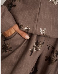 Completo Gessato Ricamo Paillettes