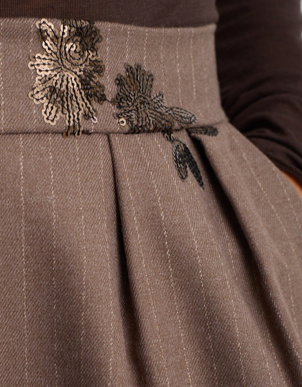 Completo Gessato Ricamo Paillettes