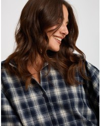 Giacca Camicia Quadri Manica Bombata