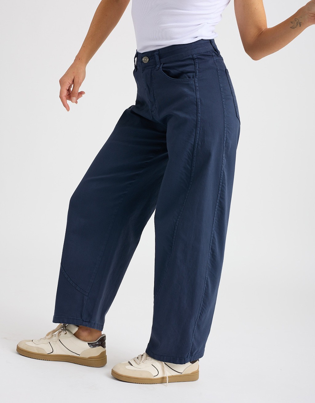Pantalone Barrel Cotone
