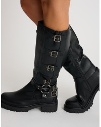 Stivale Biker Fibbie Laterali