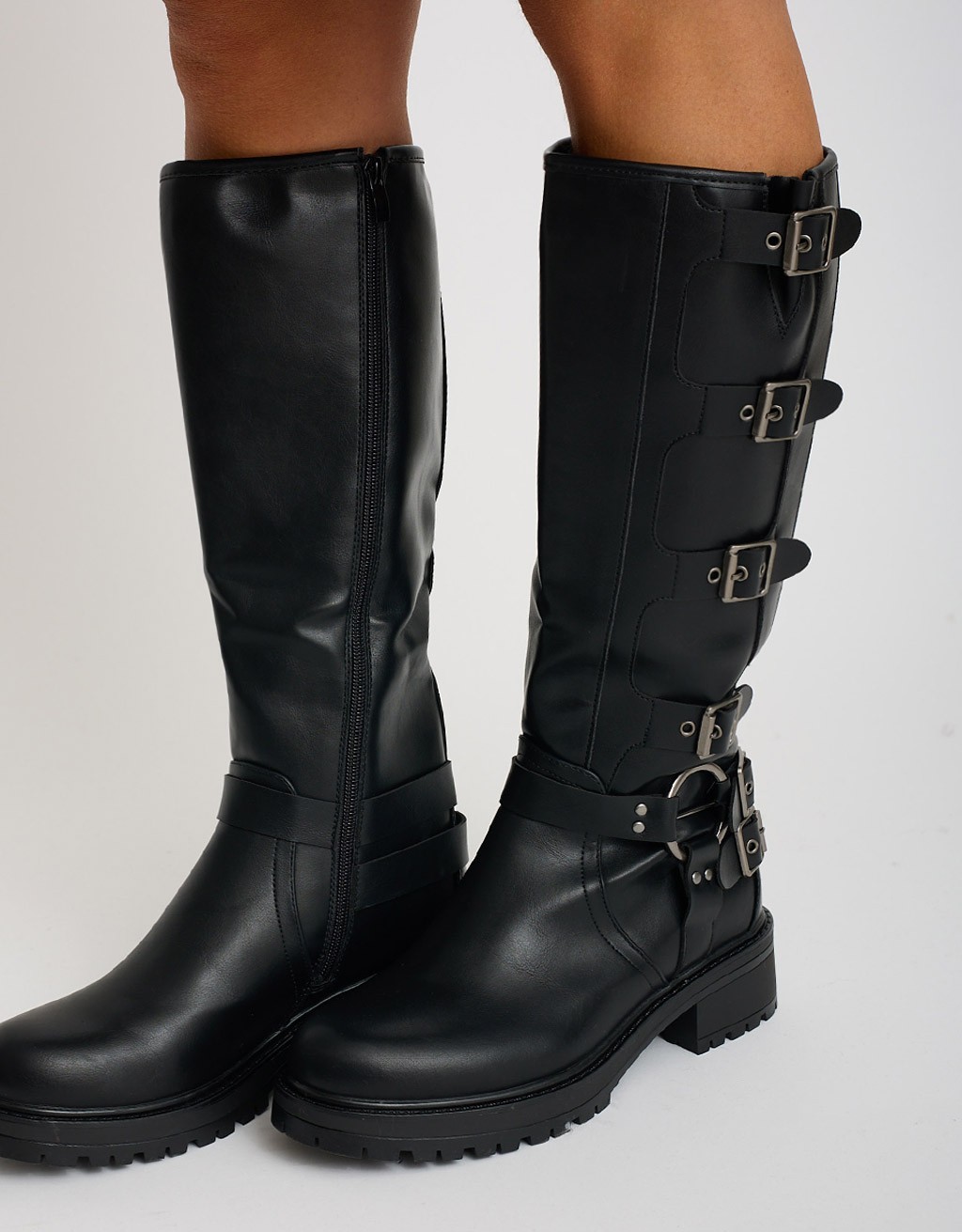 Stivale Biker Fibbie Laterali