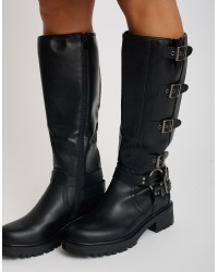 Stivale Biker Fibbie Laterali