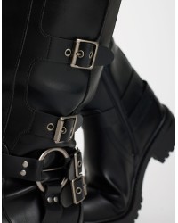 Stivale Biker Fibbie Laterali