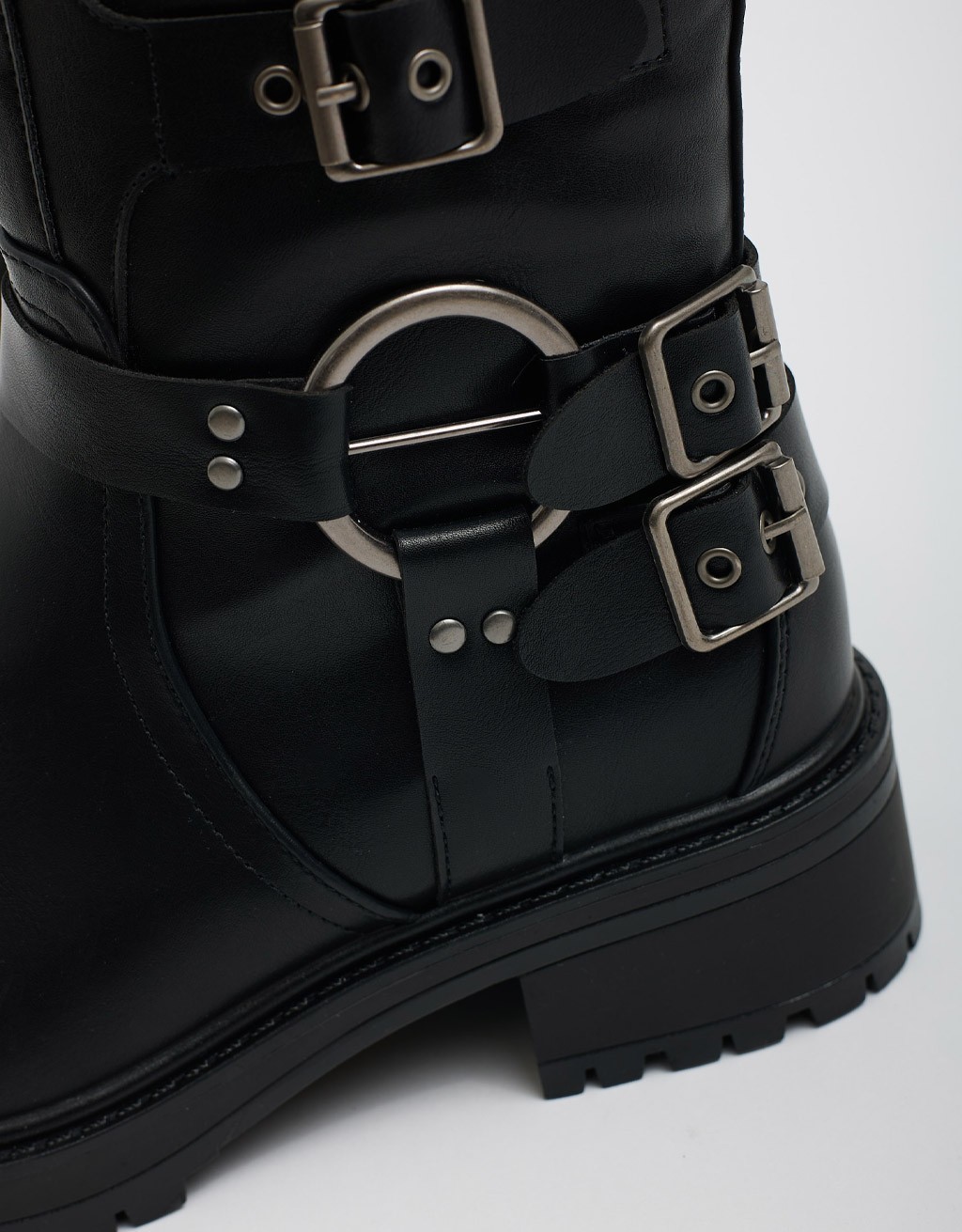 Stivale Biker Fibbie Laterali