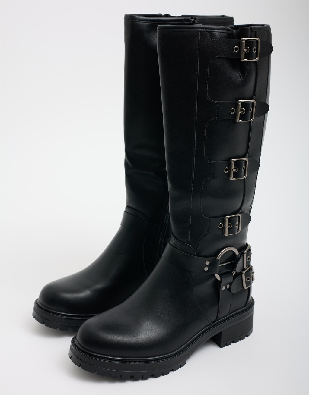 Stivale Biker Fibbie Laterali