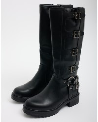 Stivale Biker Fibbie Laterali