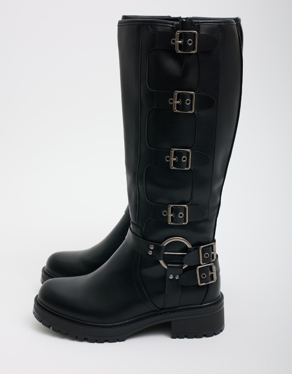 Stivale Biker Fibbie Laterali