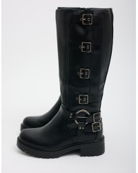 Stivale Biker Fibbie Laterali