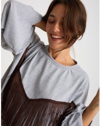 Maglietta Longsleeve Cotone Frange