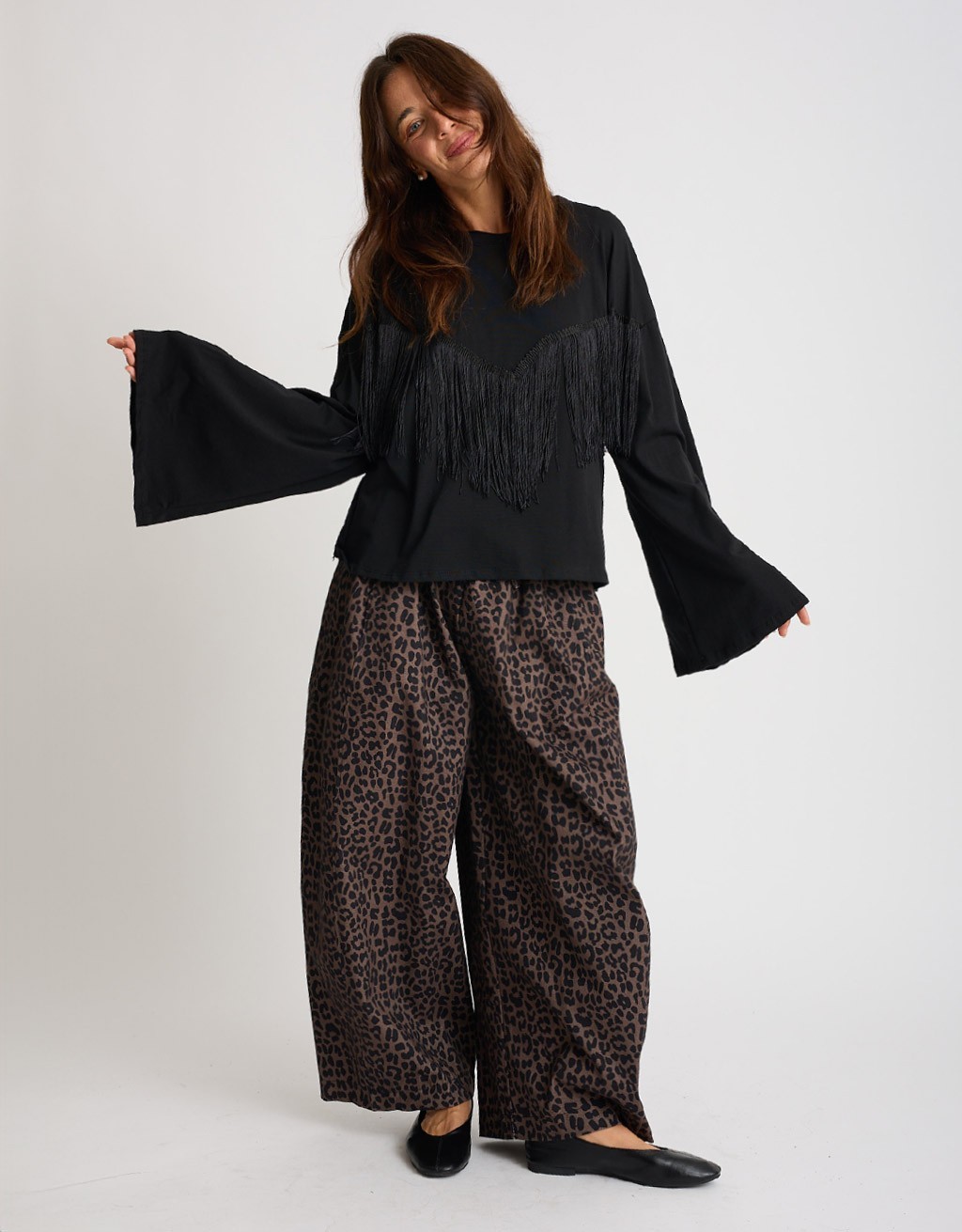 Maglietta Longsleeve Cotone Frange