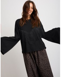 Maglietta Longsleeve Cotone Frange