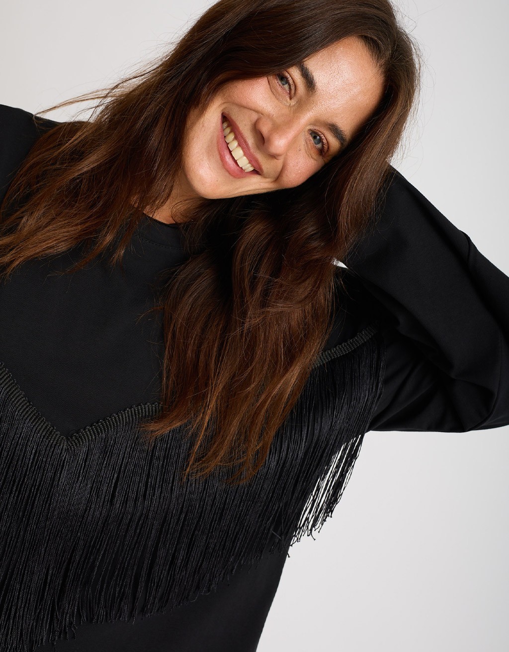 Maglietta Longsleeve Cotone Frange
