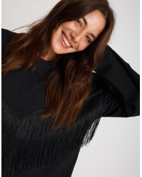 Maglietta Longsleeve Cotone Frange
