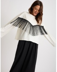Maglietta Longsleeve Cotone Frange