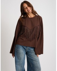 Maglietta Longsleeve Cotone Frange