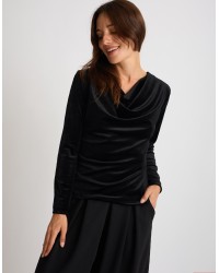 Maglietta Velluto Pizzo E Accessorio Schiena